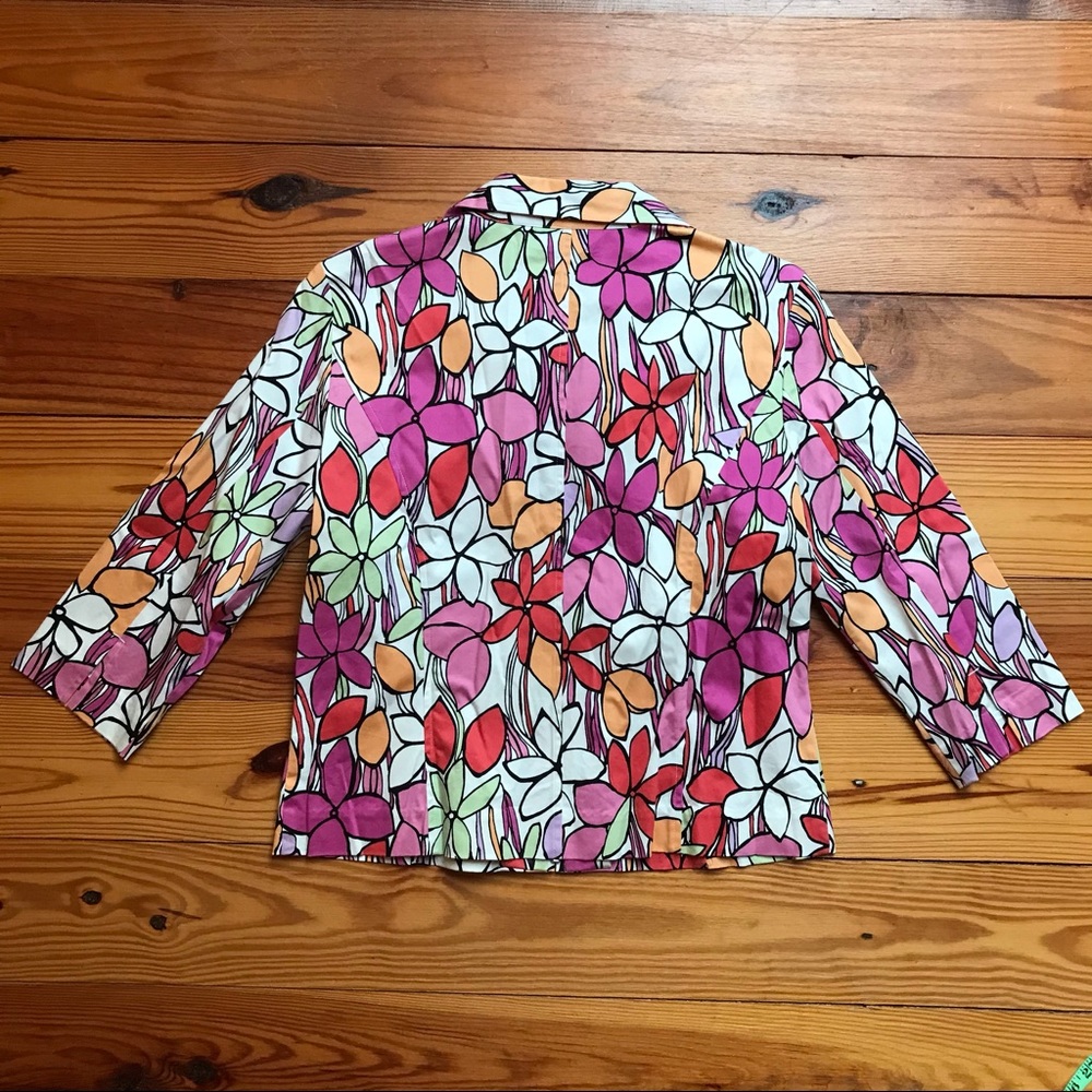 Ann Trinity Floral Zip Up Jacket, EUC, L - Picture 13 of 15